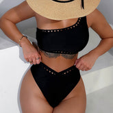 Cutout High Rise Moderate One Shoulder Brazilian Two Piece Bikini