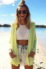 Hollow Out Crochet Halter Bikini Top