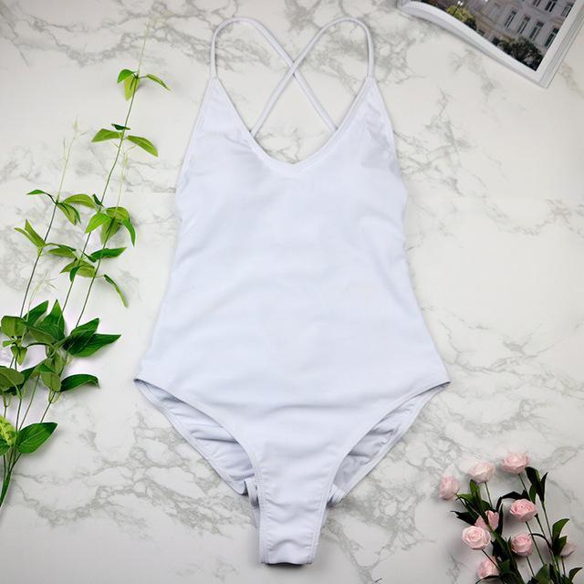 high cut thong Backless Monokini Swimsuit