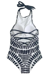 Tribal High Neck One piece Swimsuit