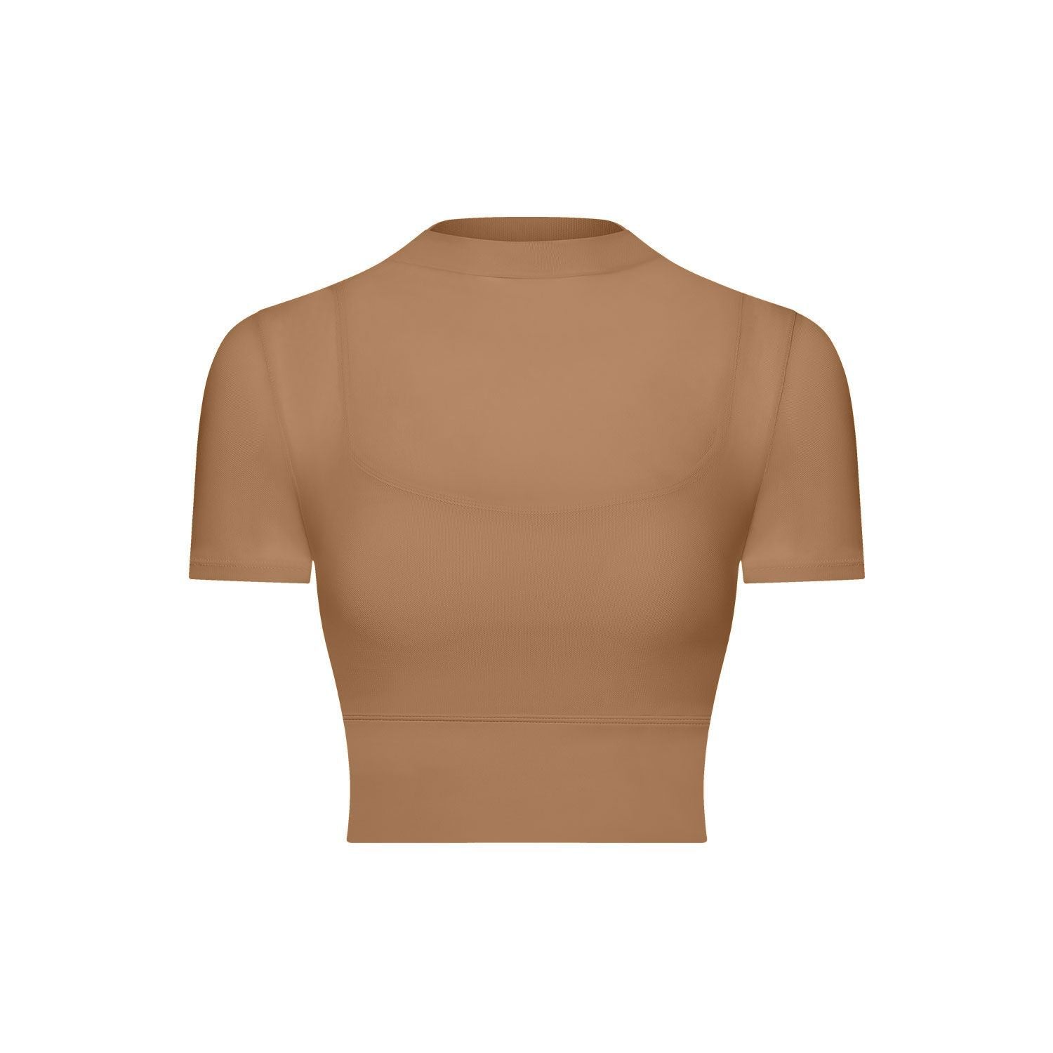 Sexy mesh strap chest pad sports t-shirt short sleeves