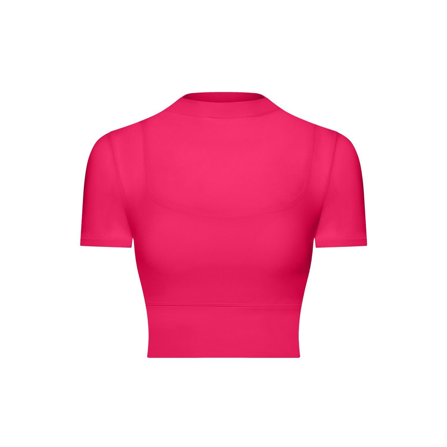 Sexy mesh strap chest pad sports t-shirt short sleeves
