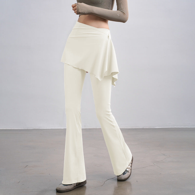 One-piece high-waisted bootcut gym pants