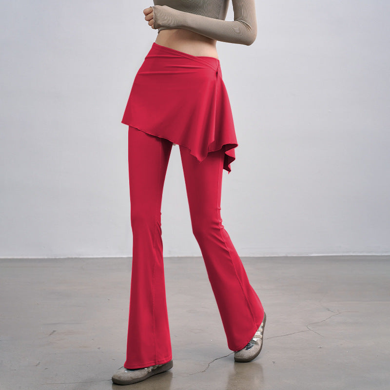 One-piece high-waisted bootcut gym pants