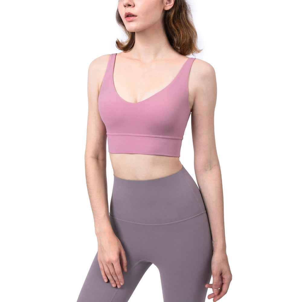 Wide-shouldered U-back gym vest