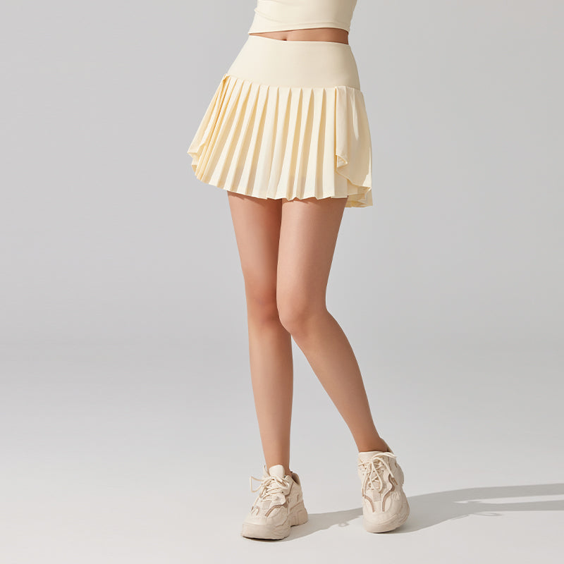 Breathable A Line Pleated Tennis Skirt With Liner Anti Exposure Sports Skort Golf Mini Skirt