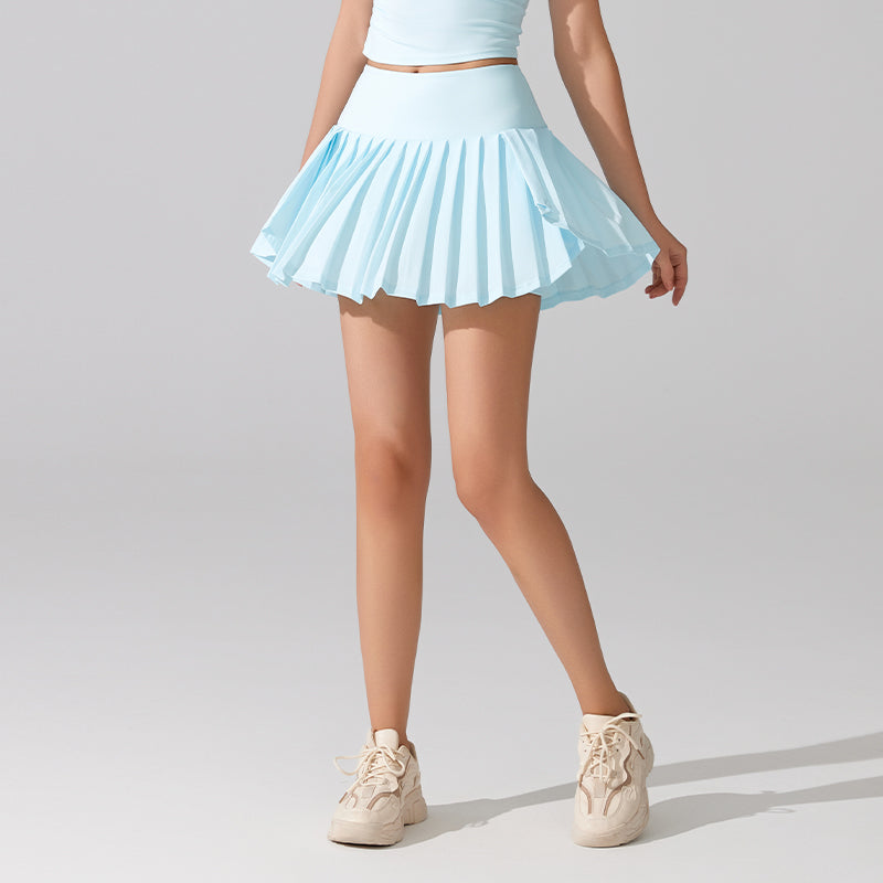 Breathable A Line Pleated Tennis Skirt With Liner Anti Exposure Sports Skort Golf Mini Skirt