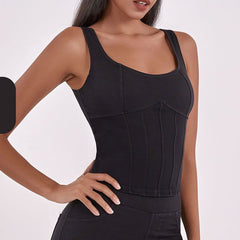 Imitation denim stretch skinny back