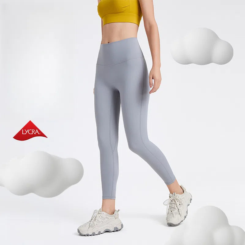 Nude peach buttocks dance training stretch tight sports tight cropped pants
