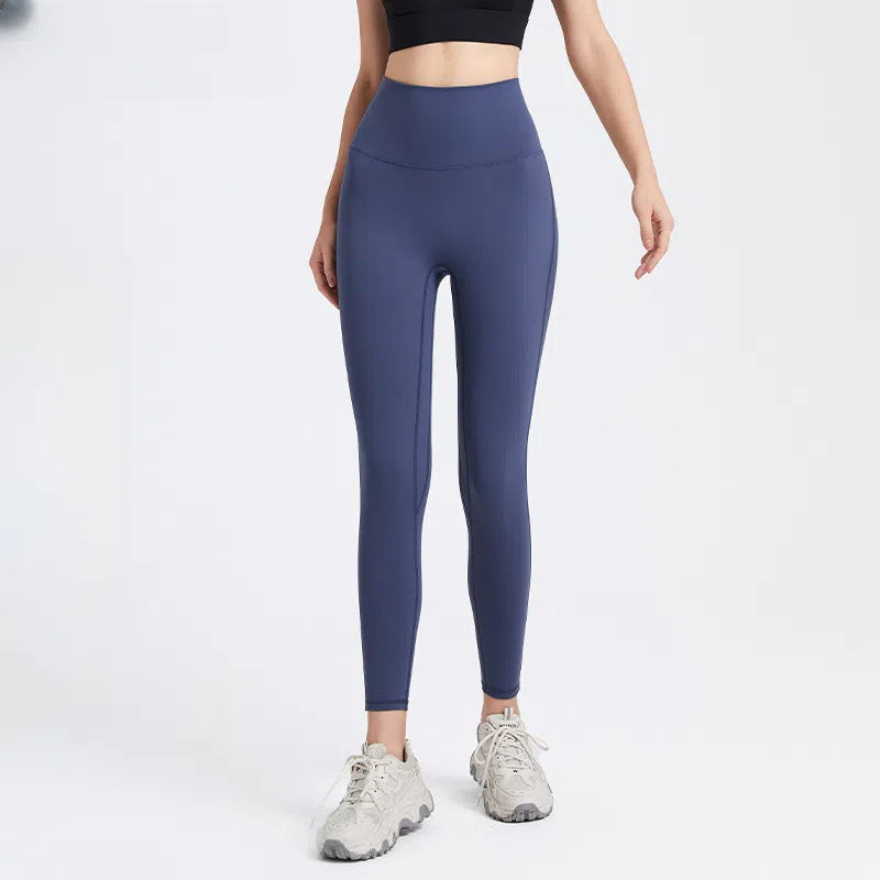 Nude peach buttocks dance training stretch tight sports tight cropped pants