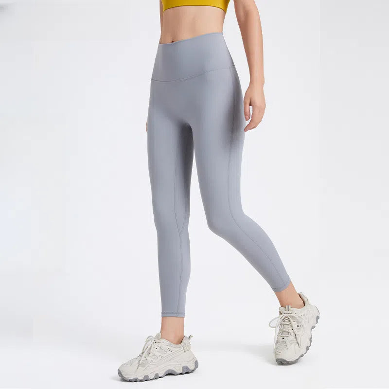 Nude peach buttocks dance training stretch tight sports tight cropped pants