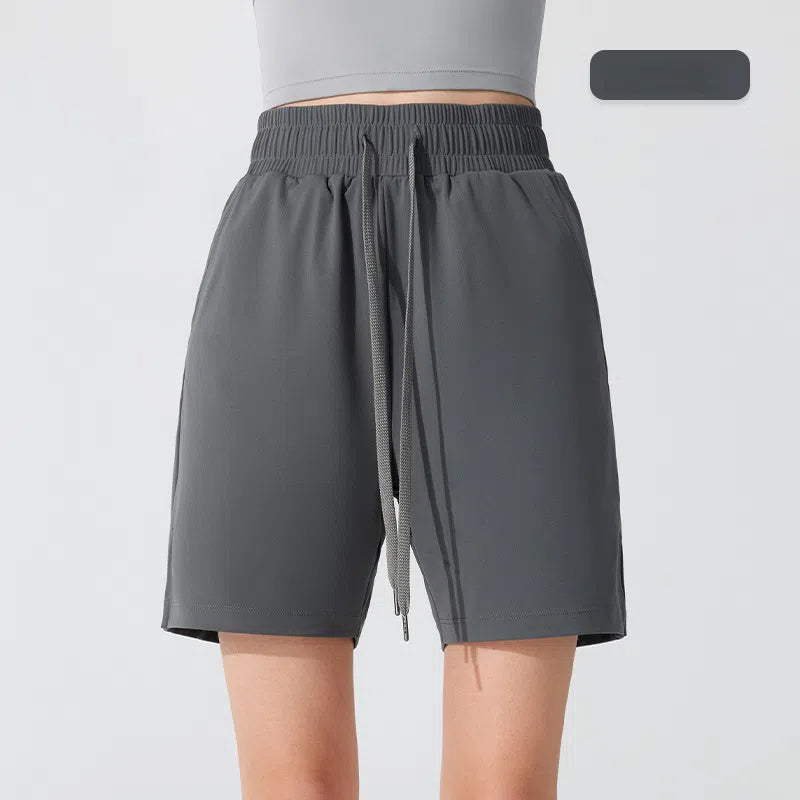 Loose casual drawstring waist cinched fitness quick-dry running shorts