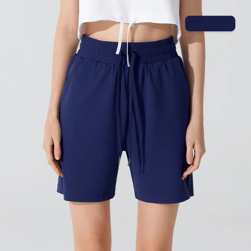 Loose casual drawstring waist cinched fitness quick-dry running shorts