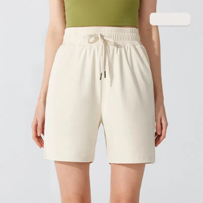 Loose casual drawstring waist cinched fitness quick-dry running shorts