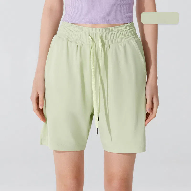 Loose casual drawstring waist cinched fitness quick-dry running shorts