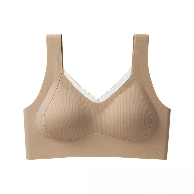 Camellia seamless lifting comfortably gathered nude bra