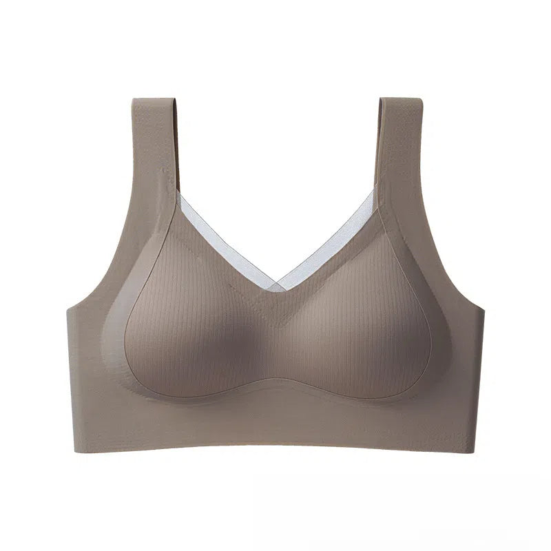 Camellia seamless lifting comfortably gathered nude bra