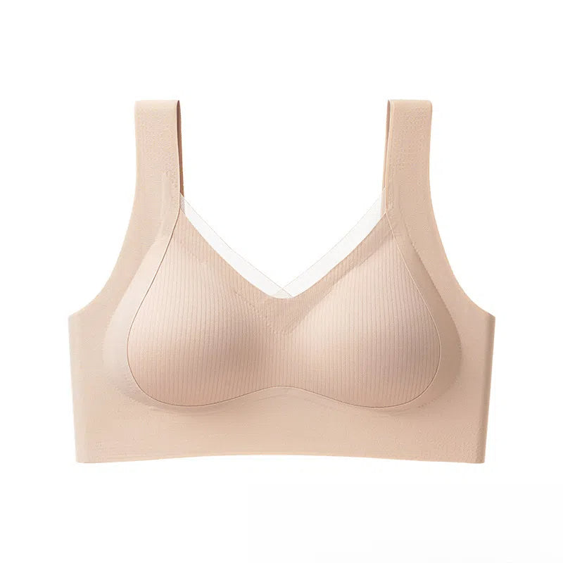 Camellia seamless lifting comfortably gathered nude bra