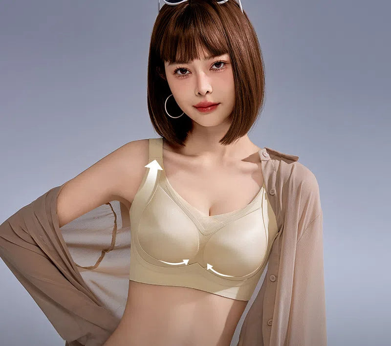 Simple soft support, Glossy, Non-scarf, Anti-sagging, Corset, Lifting, Anti-gravity, Non-inductive, Underwired bra