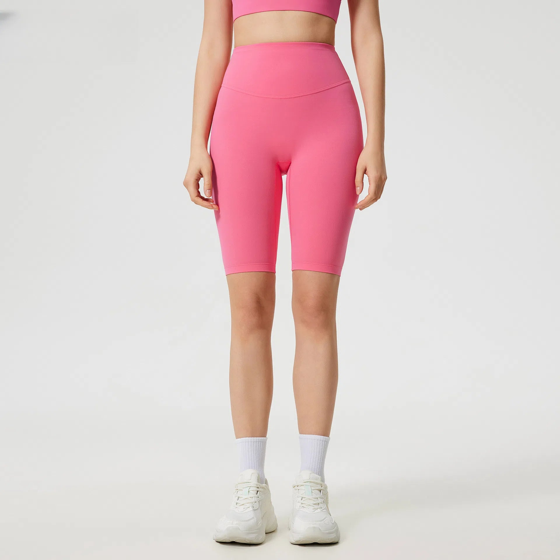 Nude, High-waisted, Hip-lifting, Elastic abdomen, Slimming, Fitness, Yoga, Five-point pants