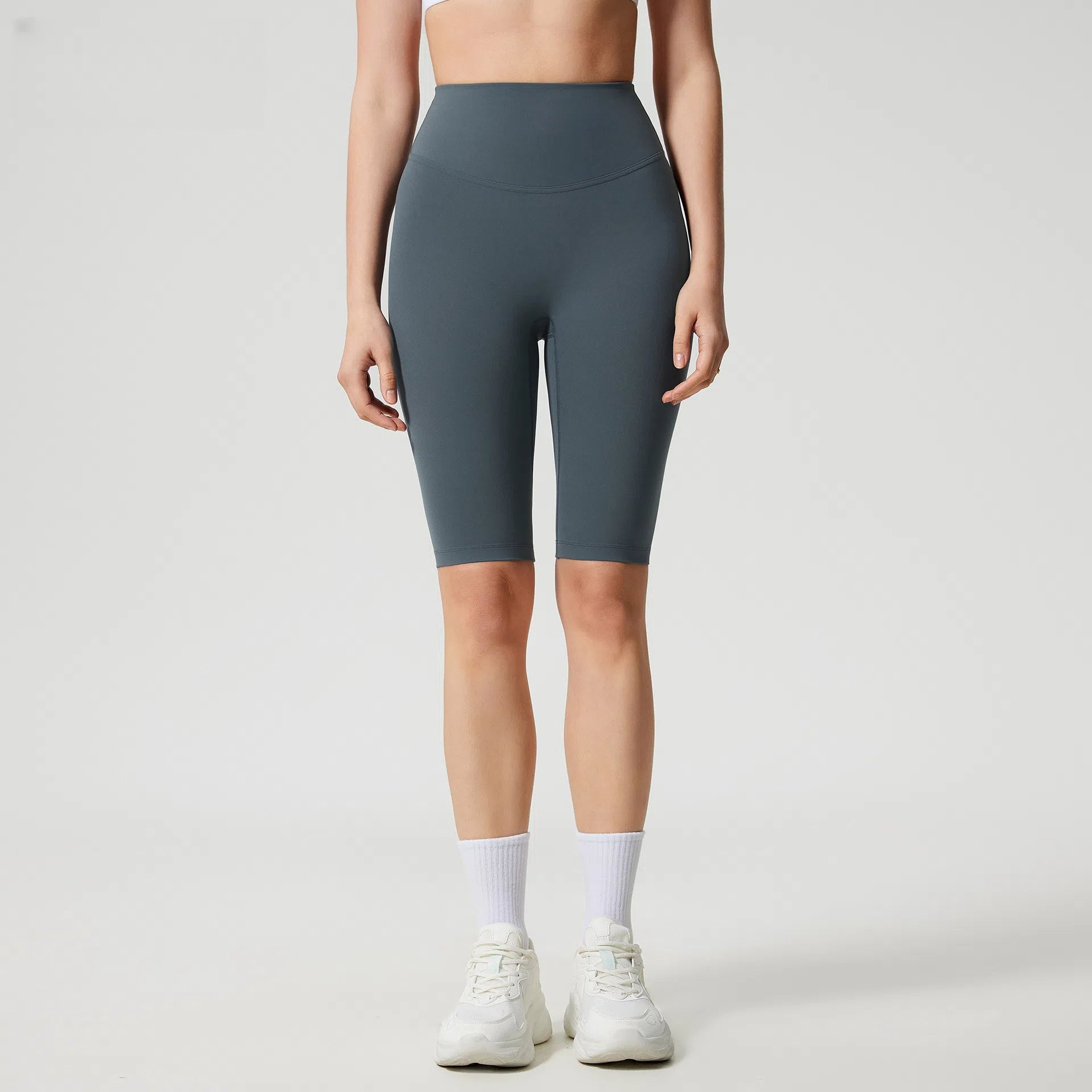 Nude, High-waisted, Hip-lifting, Elastic abdomen, Slimming, Fitness, Yoga, Five-point pants