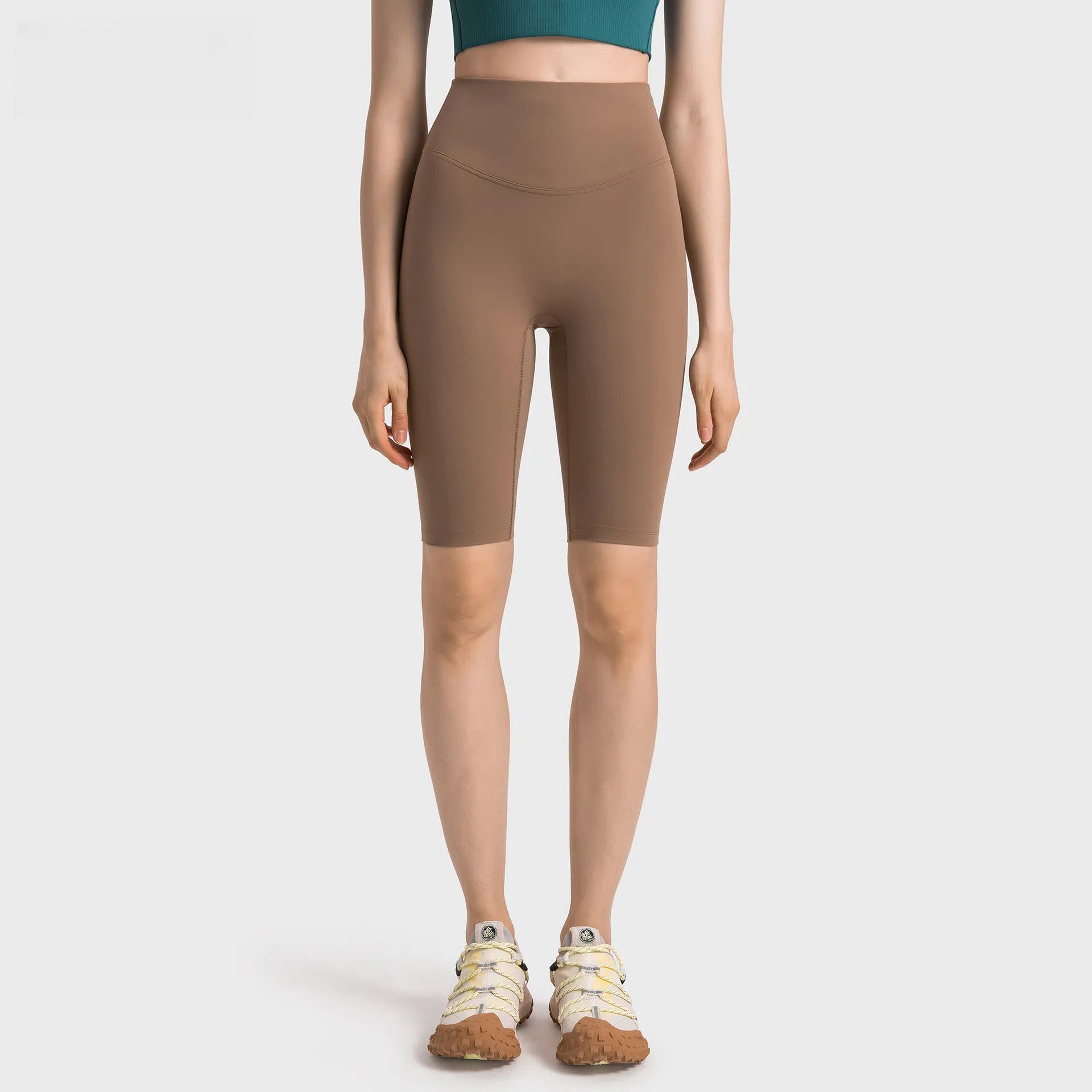 Nude, High-waisted, Hip-lifting, Elastic abdomen, Slimming, Fitness, Yoga, Five-point pants