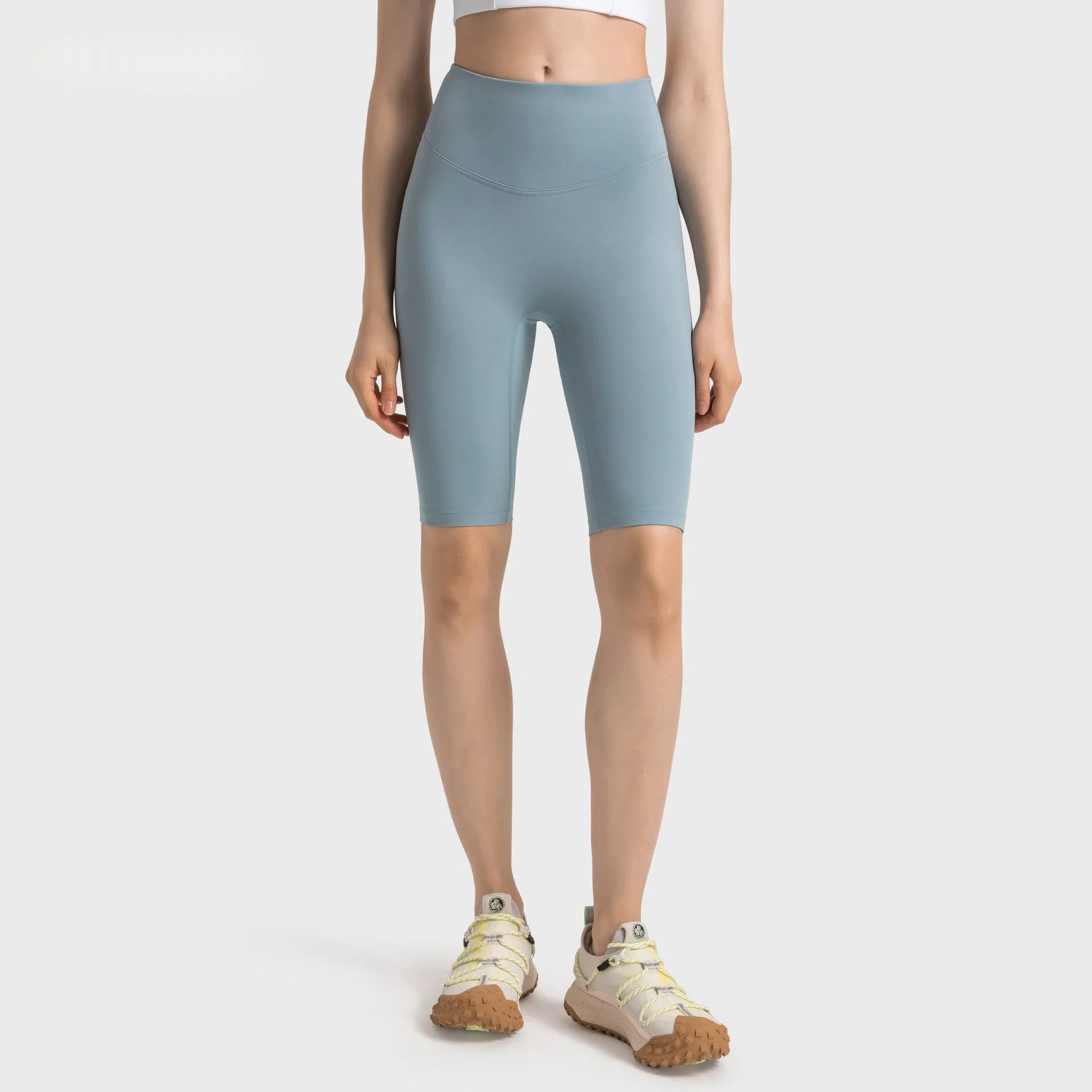 Nude, High-waisted, Hip-lifting, Elastic abdomen, Slimming, Fitness, Yoga, Five-point pants