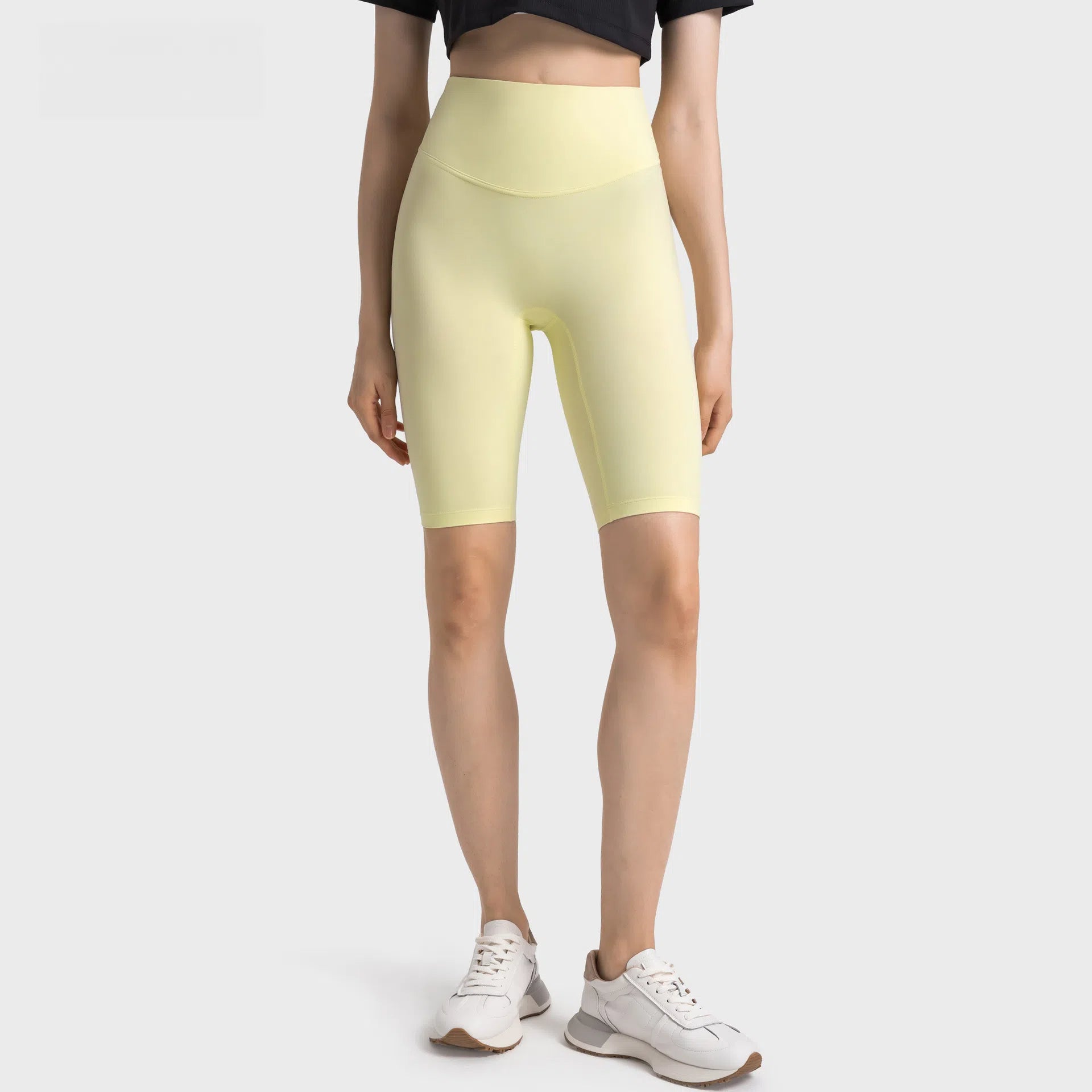 Nude, High-waisted, Hip-lifting, Elastic abdomen, Slimming, Fitness, Yoga, Five-point pants
