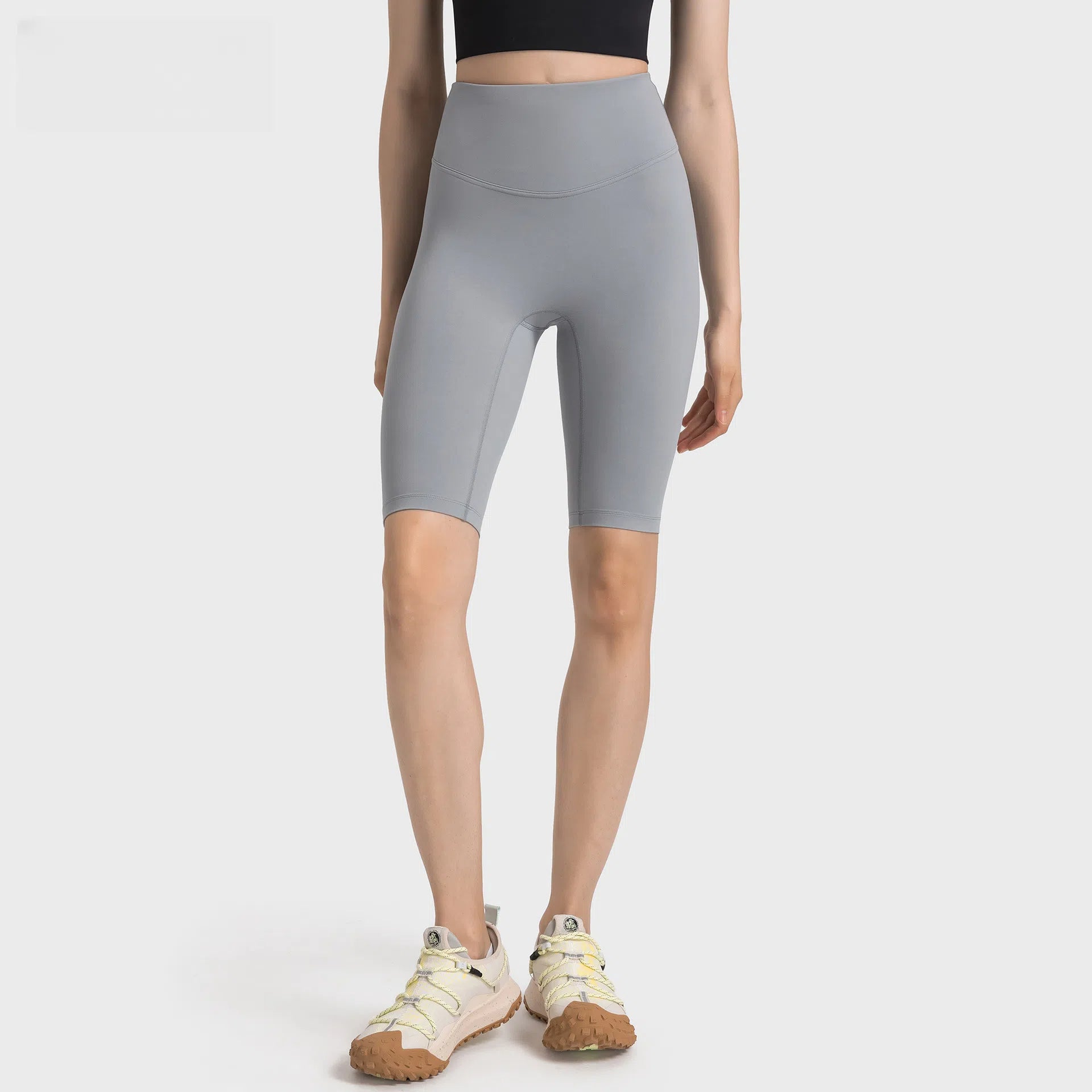 Nude, High-waisted, Hip-lifting, Elastic abdomen, Slimming, Fitness, Yoga, Five-point pants