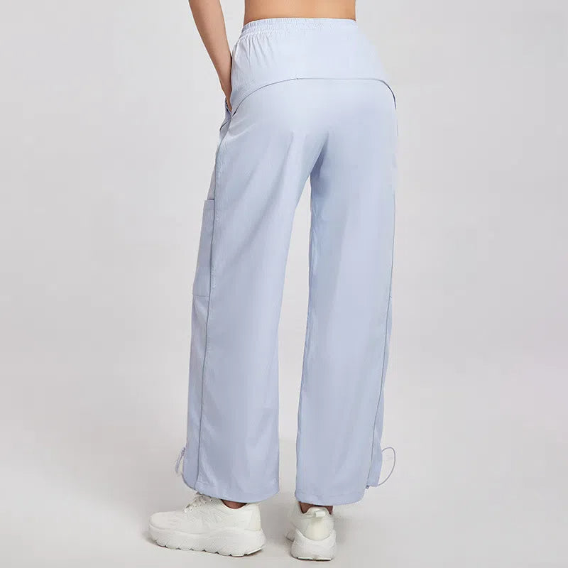 Loose, Casual, Versatile, Reflective cargo pants, Sweatpants, Wide-leg pants
