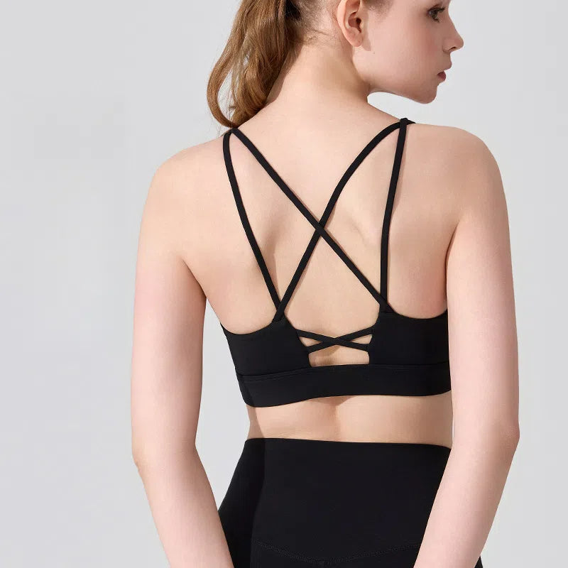 Contrasting playful kitten ears beautiful back running gym bra