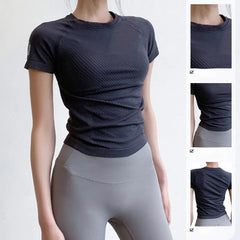 Round neck, Skinny quick-drying sports short sleeves