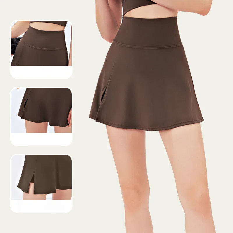 Fake two-piece nude anti-walking culottes