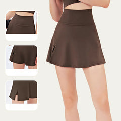 Fake two-piece nude anti-walking culottes