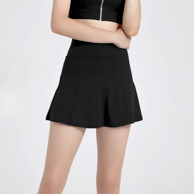 Fake two-piece nude anti-walking culottes