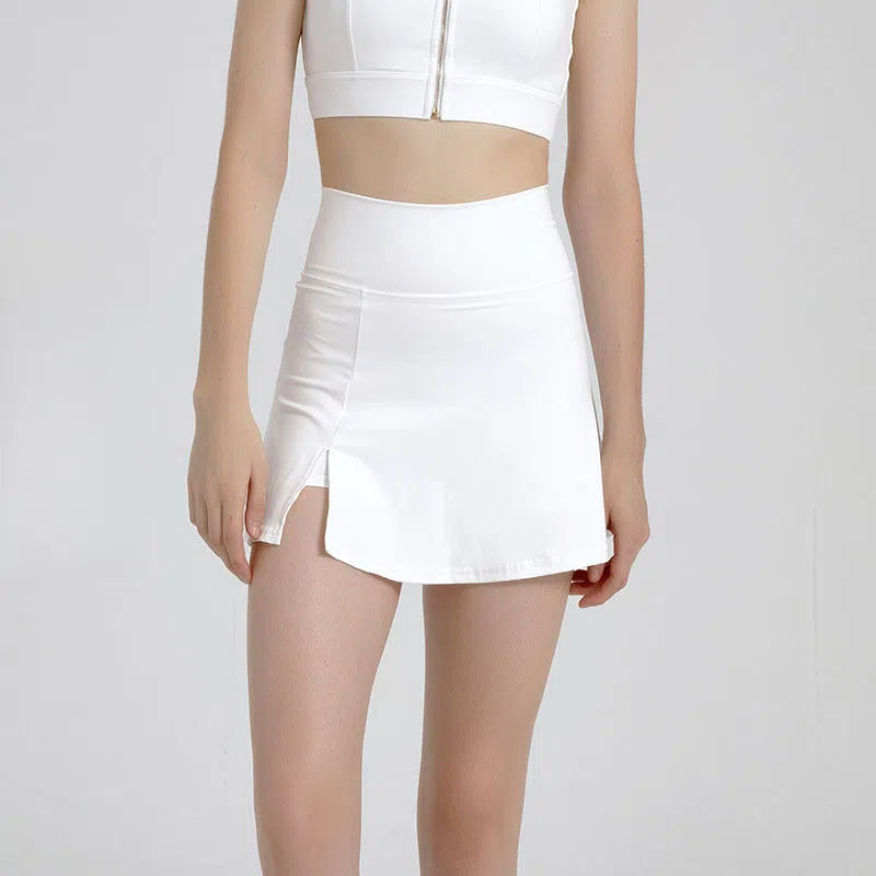 Fake two-piece nude anti-walking culottes