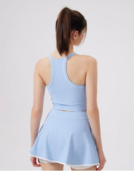 Nude yoga beauty back vest