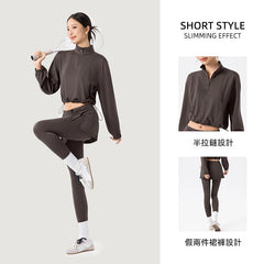 Thin velvet slim fitness clothes