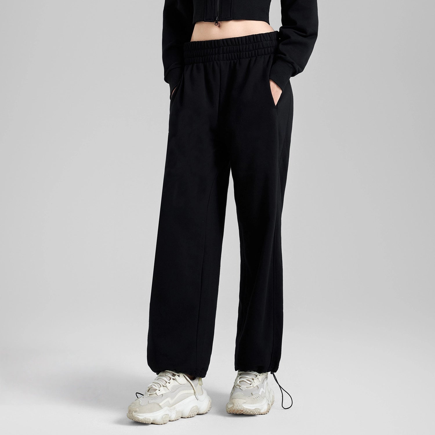 New casual leg high-waisted straight wide-leg sweatpants