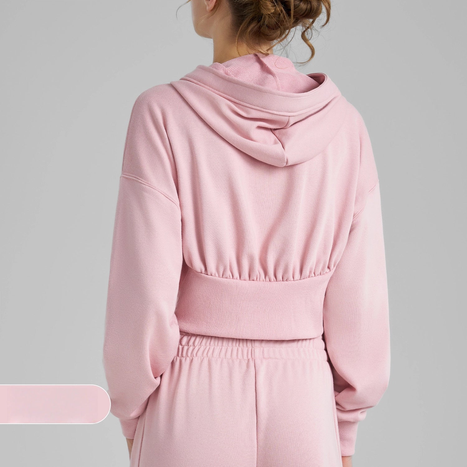 Double zip short waist running sports jacket