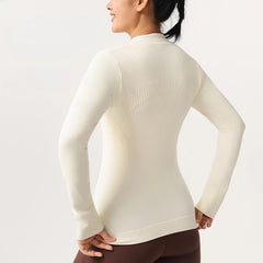 High elasticity, Slimming, Breathable, Nude fitness clothes, Yoga long-sleeved tops