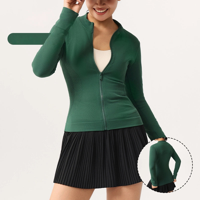 High elasticity, Slimming, Breathable, Nude fitness clothes, Yoga long-sleeved tops