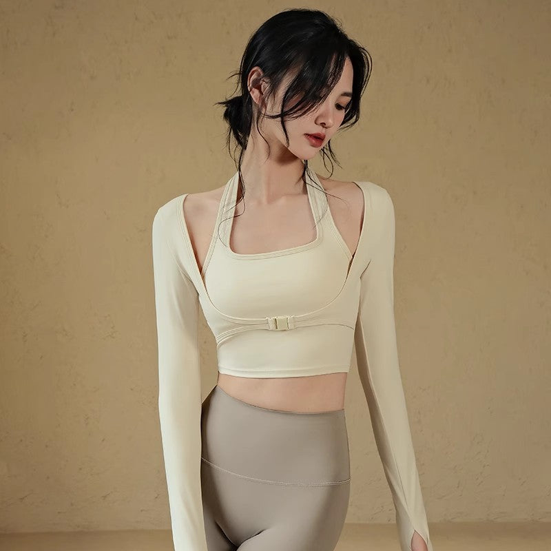 Tight with chest pad yoga long sleeves
