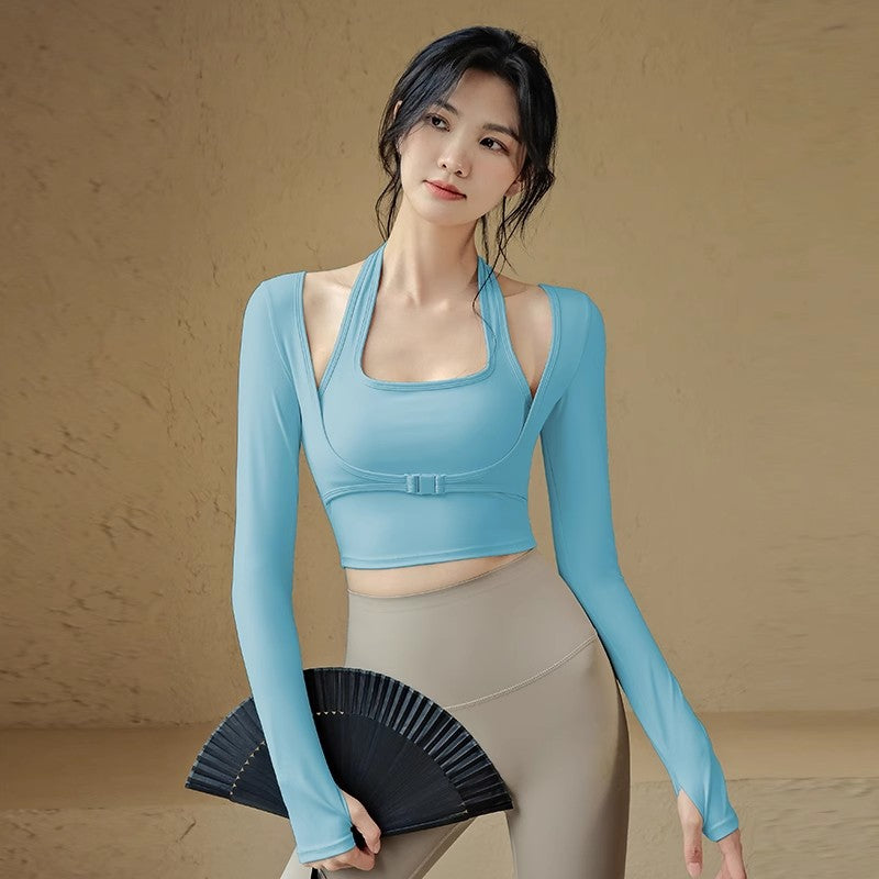 Tight with chest pad yoga long sleeves