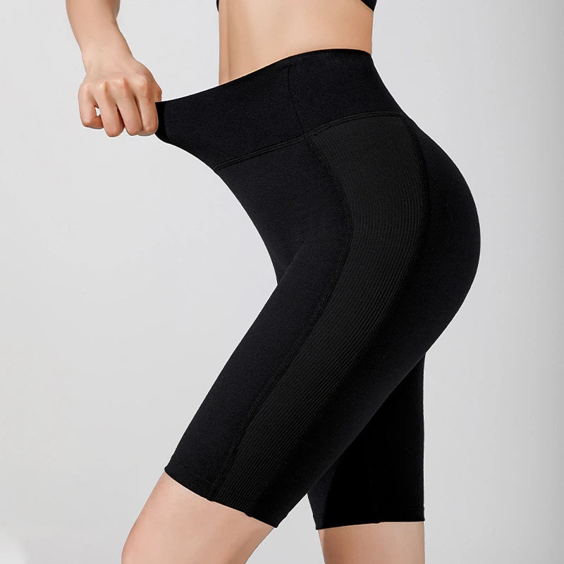 Tight hip lift and abdominal fitness crop pants