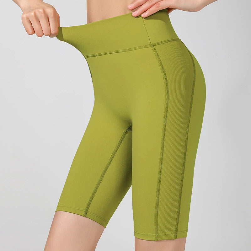 Tight hip lift and abdominal fitness crop pants