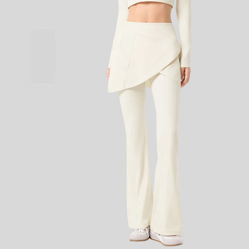 Fake two pairs of fart curtain drapes with a slightly raised wide-leg pants