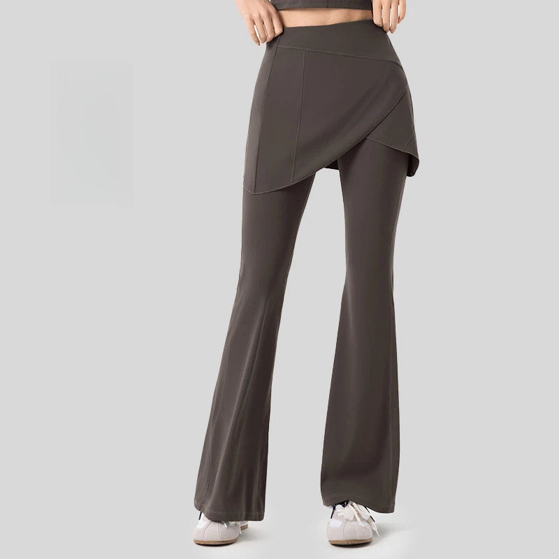 Fake two pairs of fart curtain drapes with a slightly raised wide-leg pants