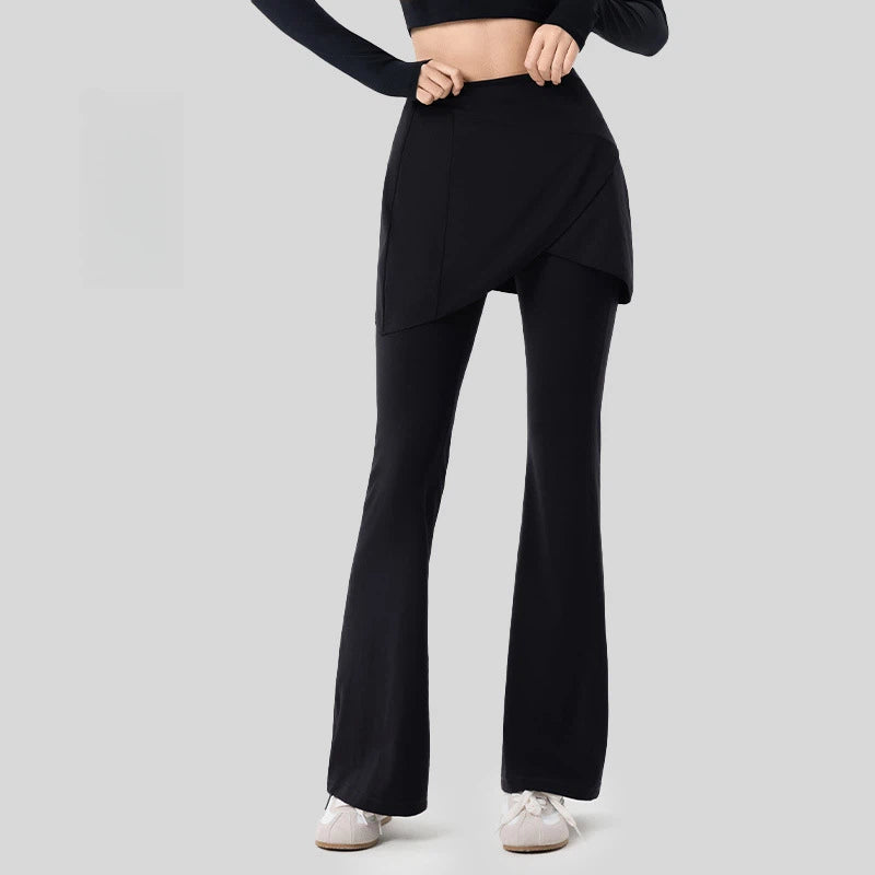 Fake two pairs of fart curtain drapes with a slightly raised wide-leg pants