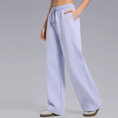 Autumn and winter new high-end lazy and loose drape sports slacks